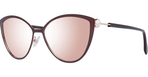 fendi 0413|Fendi Bordeaux/Brown Gradient Cat Eye Sunglasses FF 0413/S.